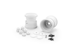 JConcepts Tribute 73's - 3.2 x 3.6' M/Truck Wheel White 2pc