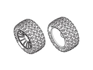 PD Racing Truck Wheels & Tyres (One Pair)