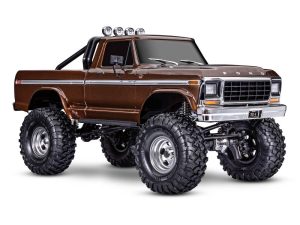Traxxas TRX-4 1979 Ford F-150 Ranger XLT High Trail Edition 1:10 4WD Electric Trail Crawler, Brown (+ TQi 4-ch, XL-5 HV, Titan 550, 2-Speed, Locking Diffs)