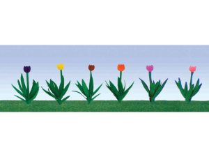 JTT Tulips, 0.5in, HO-Scale, (36 per pack)