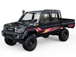 UDI RC, UDI RC TOYOTA LAND CRUISER RTR 1/18 DOUBLE CAB BRUSHED BLACK