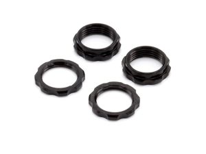 Vanquish S8E Machined Spring Collars Black