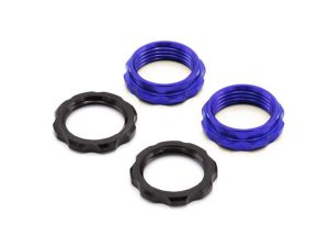 Vanquish S8E Machined Spring Collars Blue