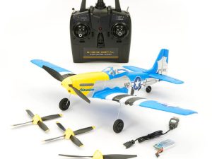 VOLANTEX P-51D MUSTANG V2 BLUE 4CH 400MM BRUSHED w/GYRO RTF