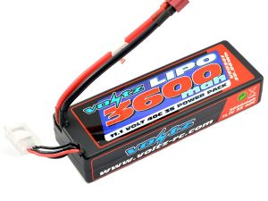 VOLTZ 3600mAh HARDCASE 3S 11.1V 40C LIPO STICK LOW PRO (2S SIZE)