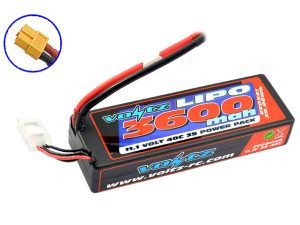VOLTZ 3600mAh HARDCASE 3S 11.1V 40C LIPO STICK LOW PRO (2S SIZE)