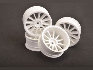 Schumacher Wheel; 12 spoke 24mm - White (Pk4)