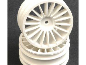 Schumacher Wheel; Front -  White 18 Spoke - GTR  (pr)