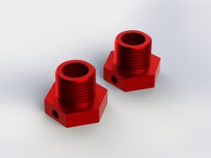 Arrma Wheel Hex Aluminum Red: Nero (2)