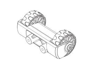 PD Racing Wheelie Bar Wheel Unit 1PCS