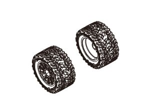 PD Racing Wheels & Tyres 2PCS