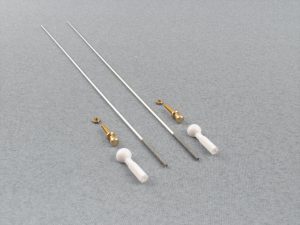 Ripmax White Ball Joint M2 with 200mm M2 Pushrods (pk2)