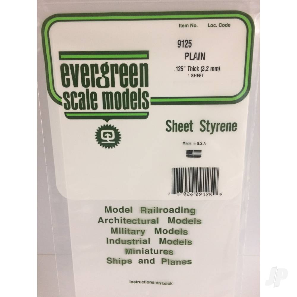 Evergreen White Sheet, 150 x 300 x 3.2mm (6 x 12 x .125in) (1 per pack) - Image 2