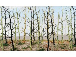 JTT Woods Edge Trees, Bare Green, O-Scale, (8 per pack)