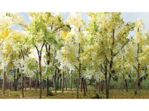 JTT Woods Edge Trees, Beige Green, HO-Scale, (9 per pack)