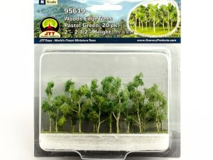 JTT Woods Edge Trees, Pastel Green, N-Scale, (20 per pack)