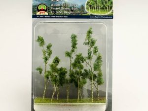 JTT Woods Edge Trees, Pastel Green, O-Scale, (8 per pack)