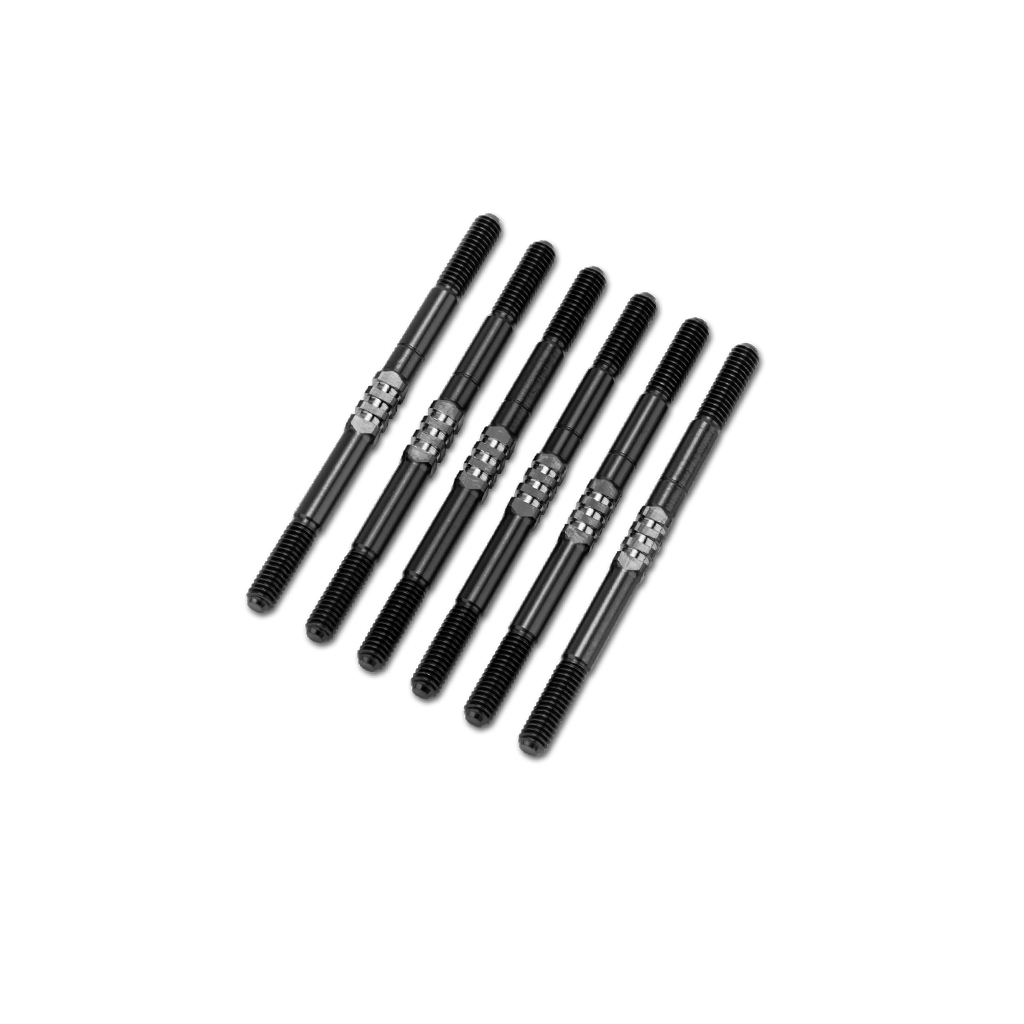 JConcepts XB2 2024 3.5 x 55mm Fin Ti Turnbuckle Set – Black