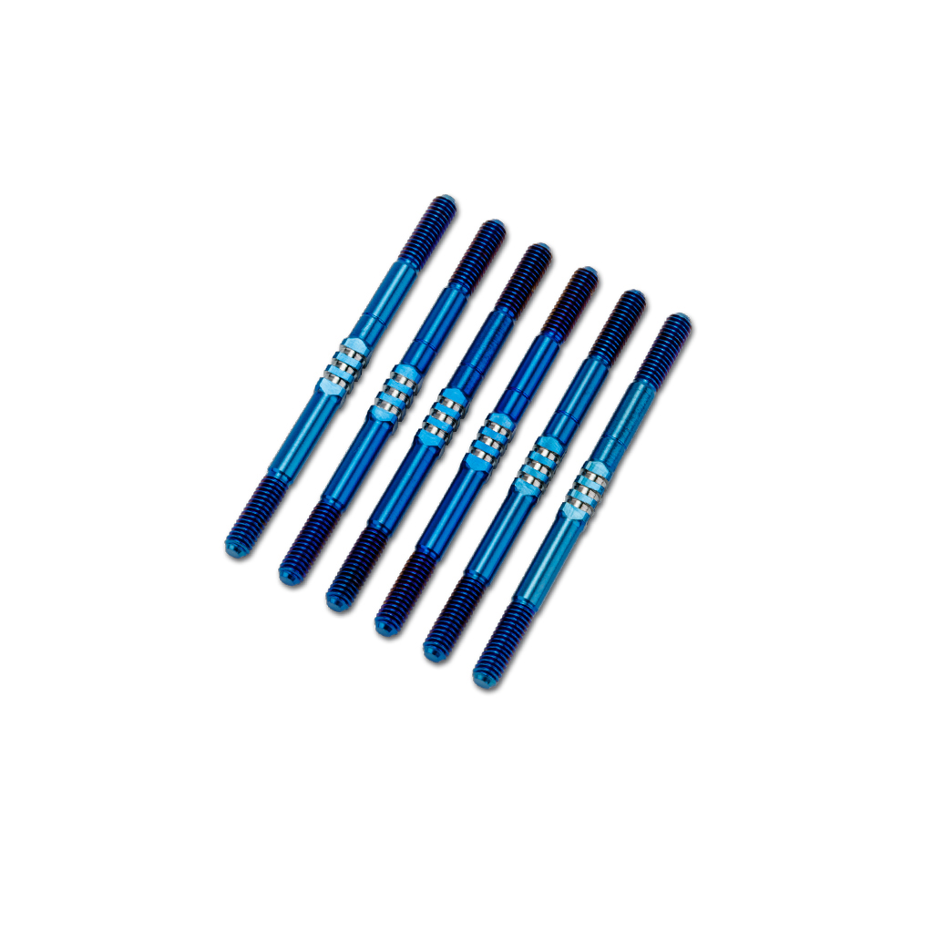 JConcepts XB2 2024 3.5 x 55mm Fin Ti Turnbuckle Set – Blue
