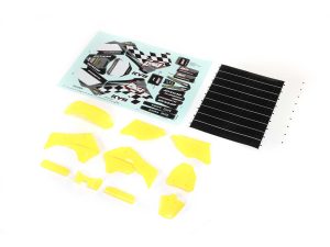 Losi Yellow Plastics with Wraps: PM-MX/SM