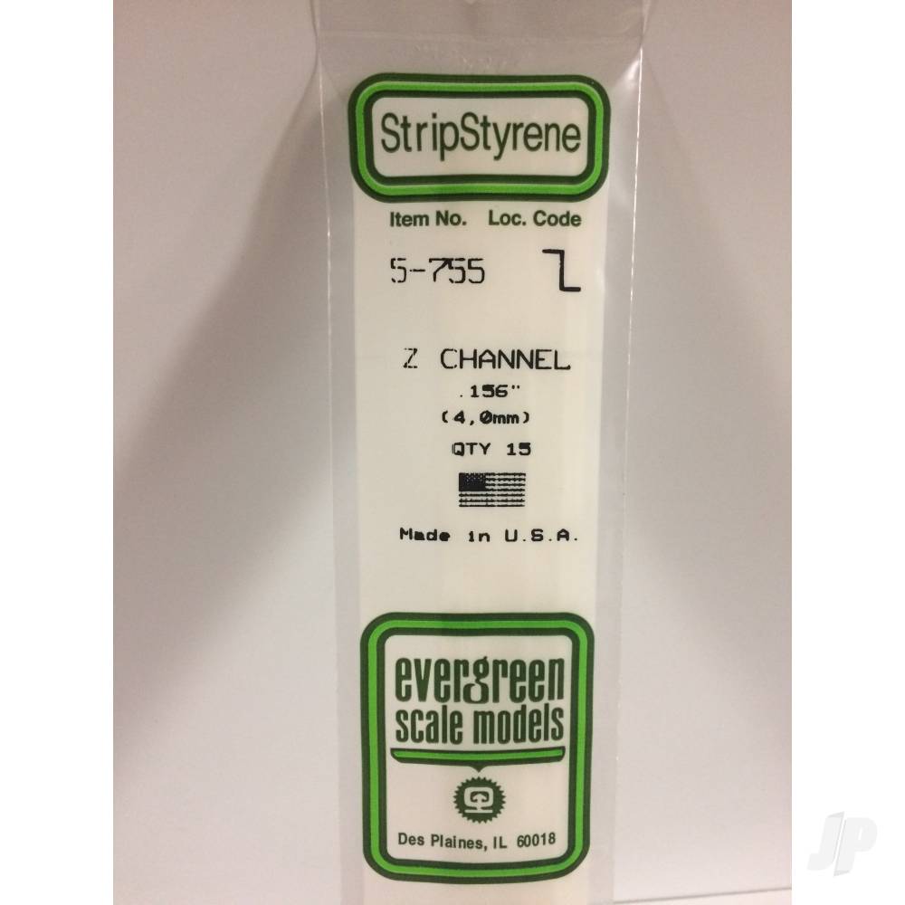 Evergreen Z-Channel, 350 x 4.0mm (14 x .156in) (15 per pack) - Image 2