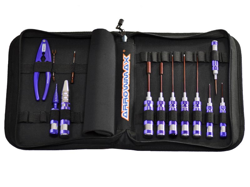 ARROWMAX AM TOOLSET FOR 1:10 OFFROAD (13PCS) WITH TOOLS BAG