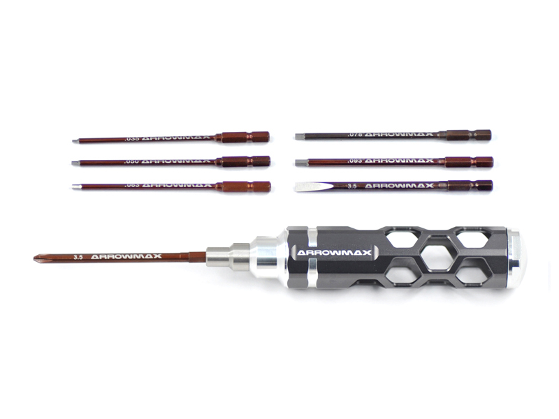 ARROWMAX COMBO QUICK DRIVE TIP CADDY SET  US  7 PCS HONEYCOMB