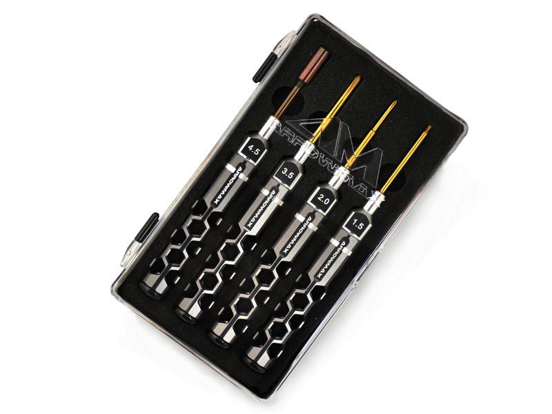 ARROWMAX MINI HONEYCOMB TOOLSET 4 PIECES WITH PLASTIC CASE