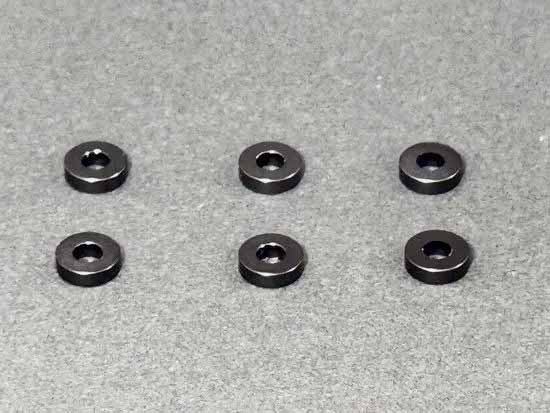 AUTOMODEL AMR Gun Metal Anodized Washer 3x7x2mm (6)