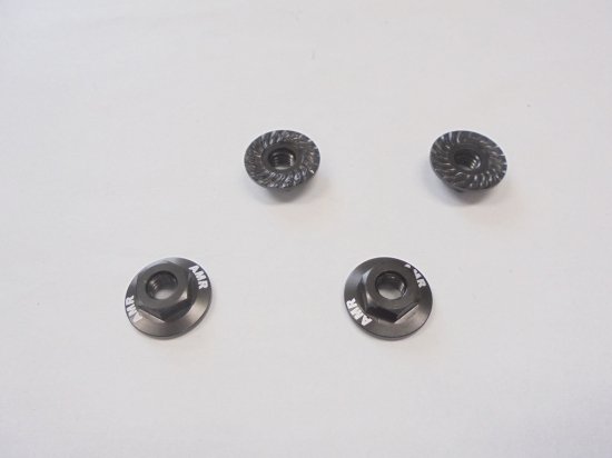 AUTOMODEL Serrated Large Diameter 1:10 Aluminium Wheel Nuts (4) Gun Metal