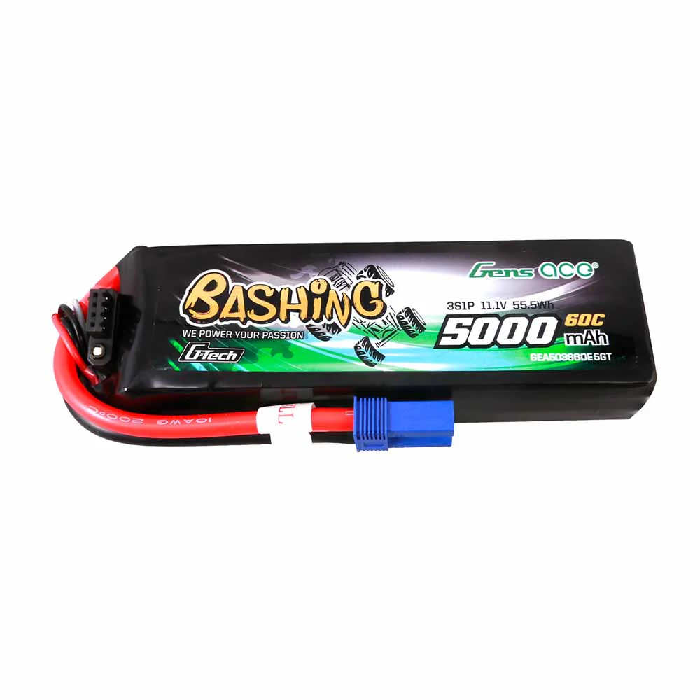 GENS ACE GensAce Bashing LiPo 3S 11.1V-5000-60C 137x41x24mm 310g Soft G-Tech