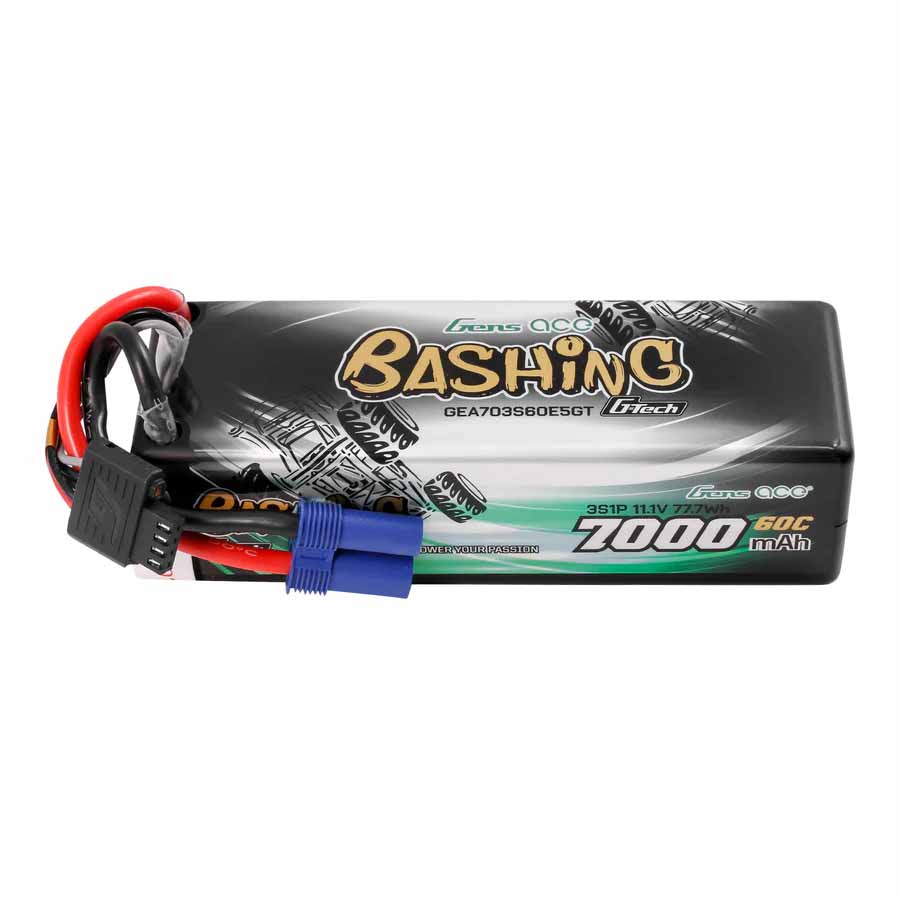 GENS ACE GensAce Bashing LiPo 3S 11.1V-7000-60C (EC5) 138x47x39mm 450g G-Tech