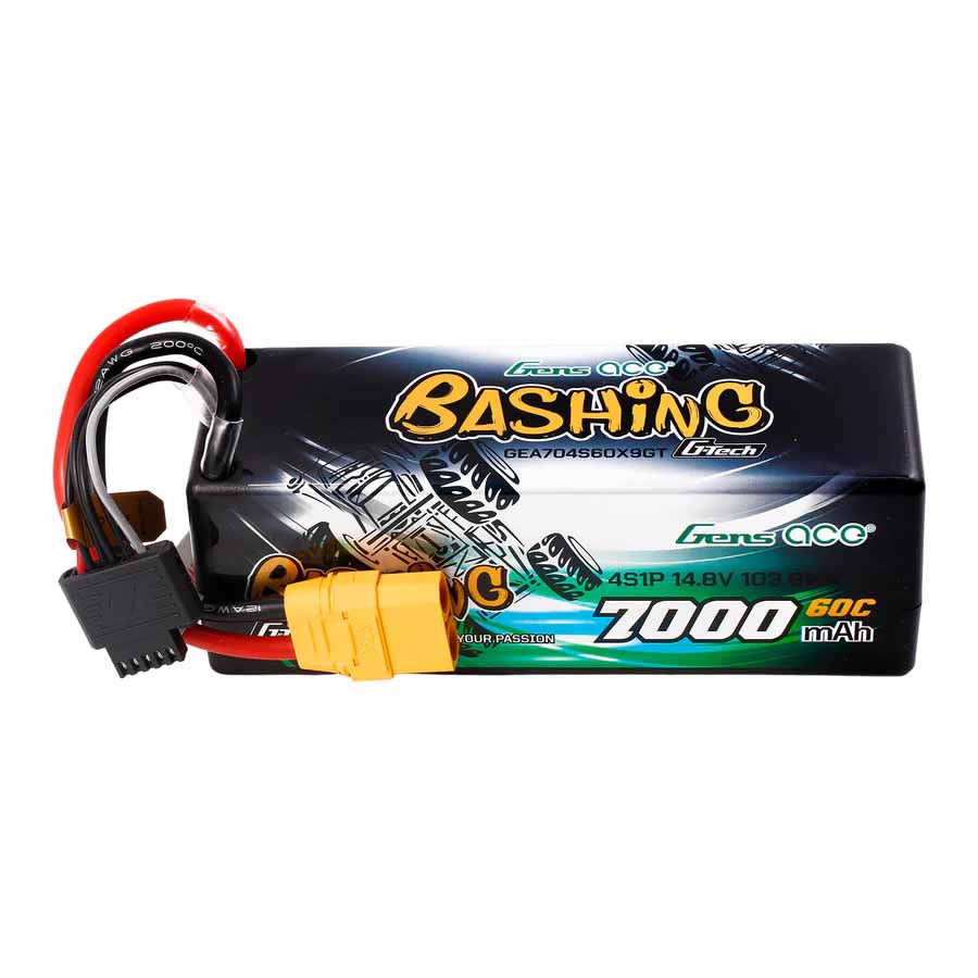 GENS ACE GensAce Bashing LiPo 4S-14.8V-7000-60C (XT90) 138x47x49mm 590g G-Tech