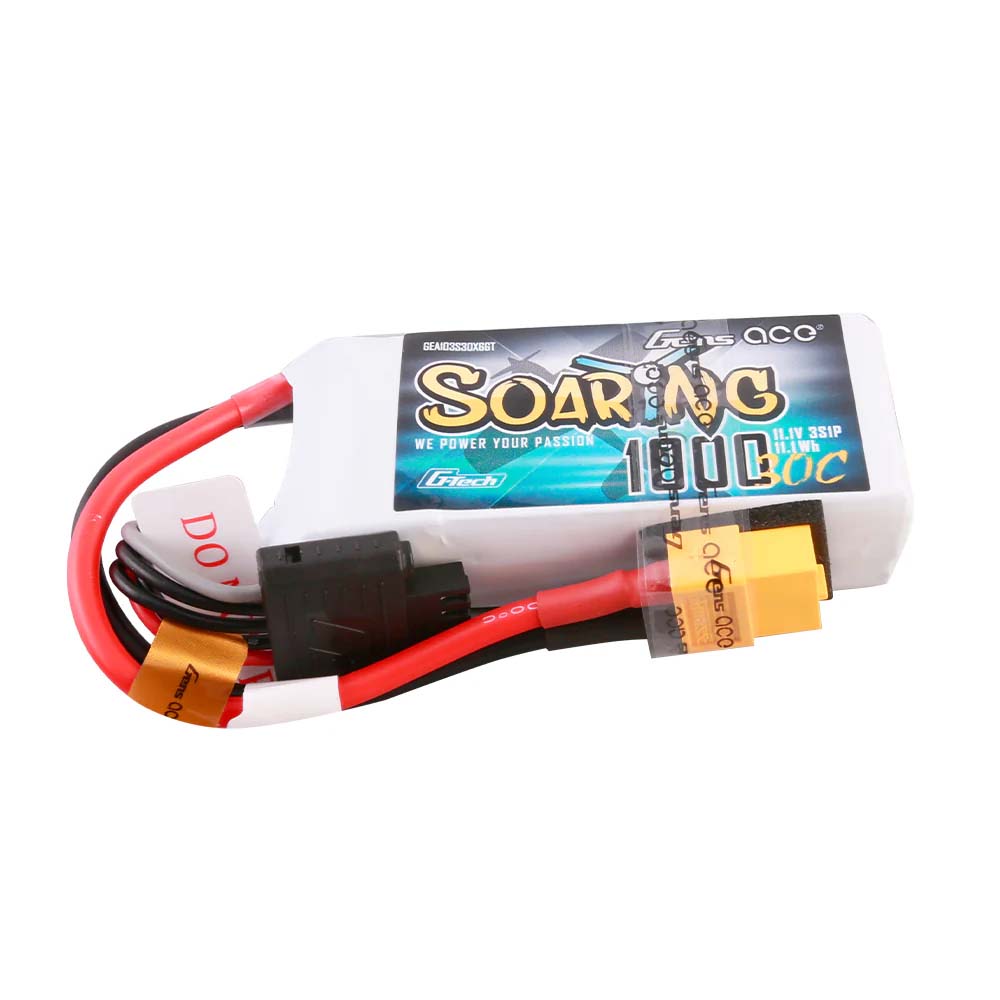 GENS ACE GensAce Soaring LiPo 2S 7.4V-1000-30C (XT60) 69.5x54x11mm 63g G-Tech