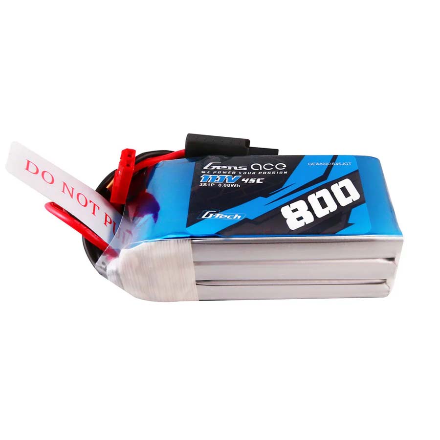 GENS ACE GensAce Soaring LiPo 3S 11.1V-800-45C (JST) 60x30x20mm 70g G-Tech