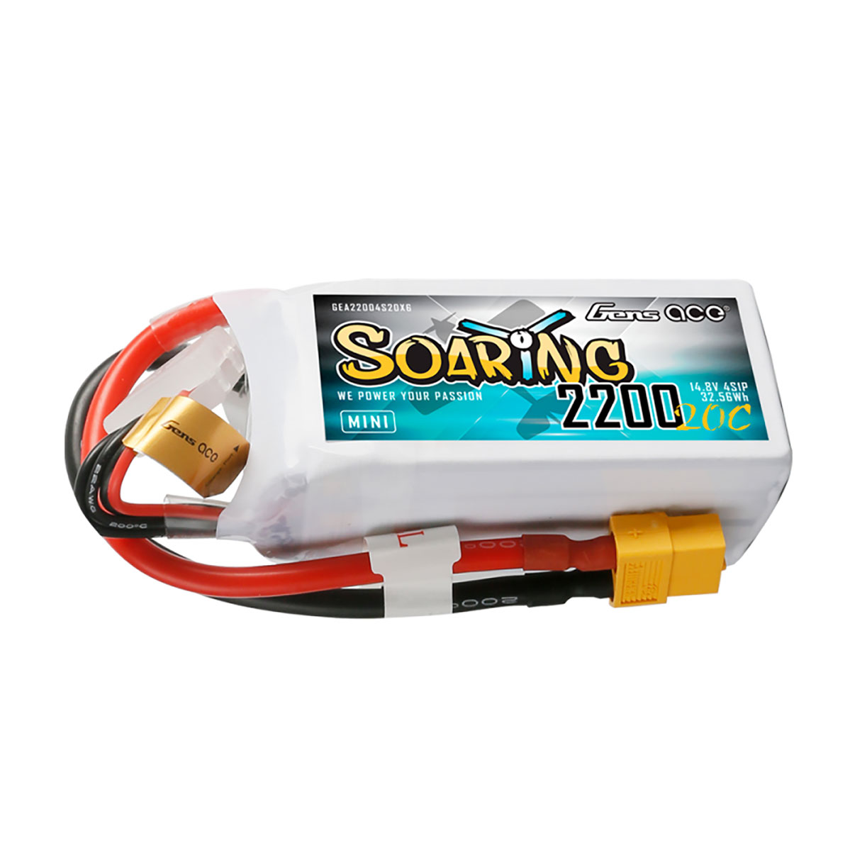 GENS ACE Gensace Soaring Mini LiPo 4S 14.8V-2200-20C (XT60) 76x33x33mm 185g