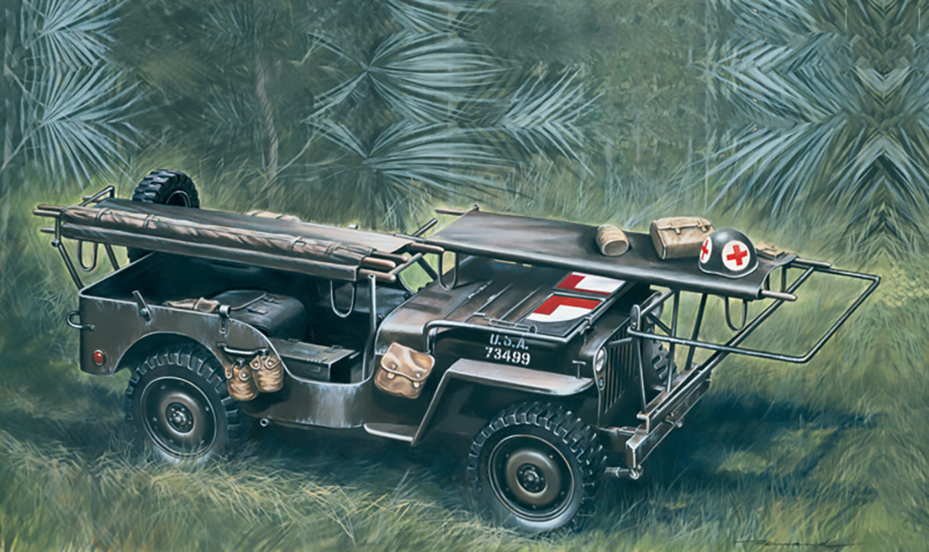 Italeri 1/4 TON. 4x4 AMBULANCE JEEP