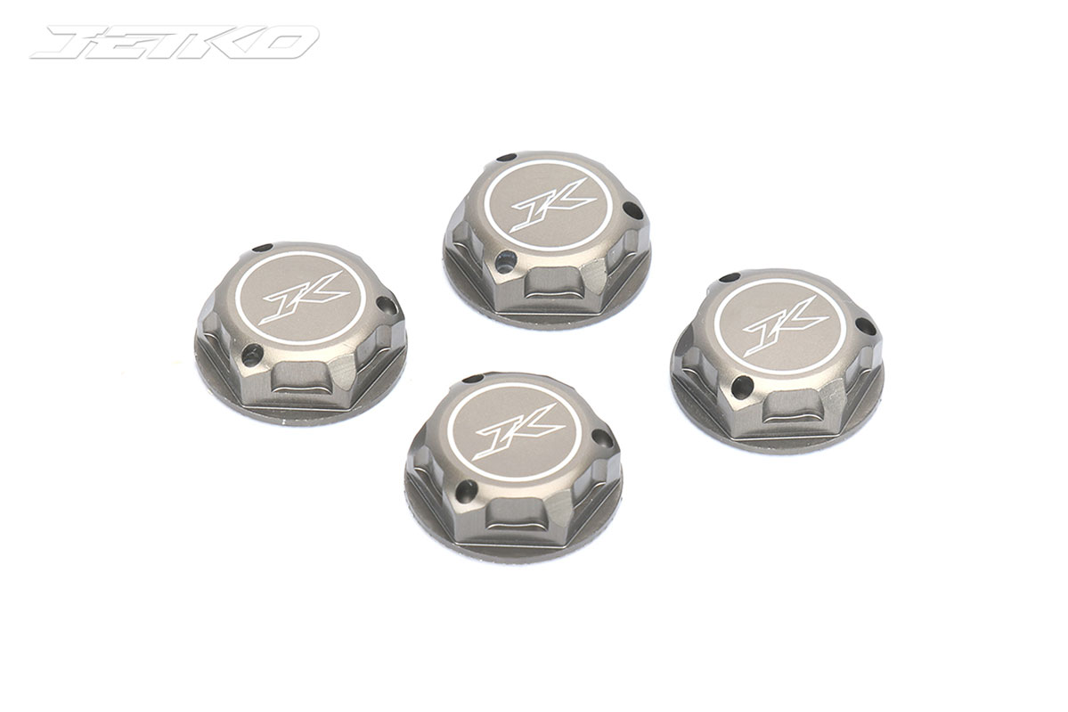 JETKO 17mm Aluminum closed Wheel Nut 17mm (4) Hard anodizing