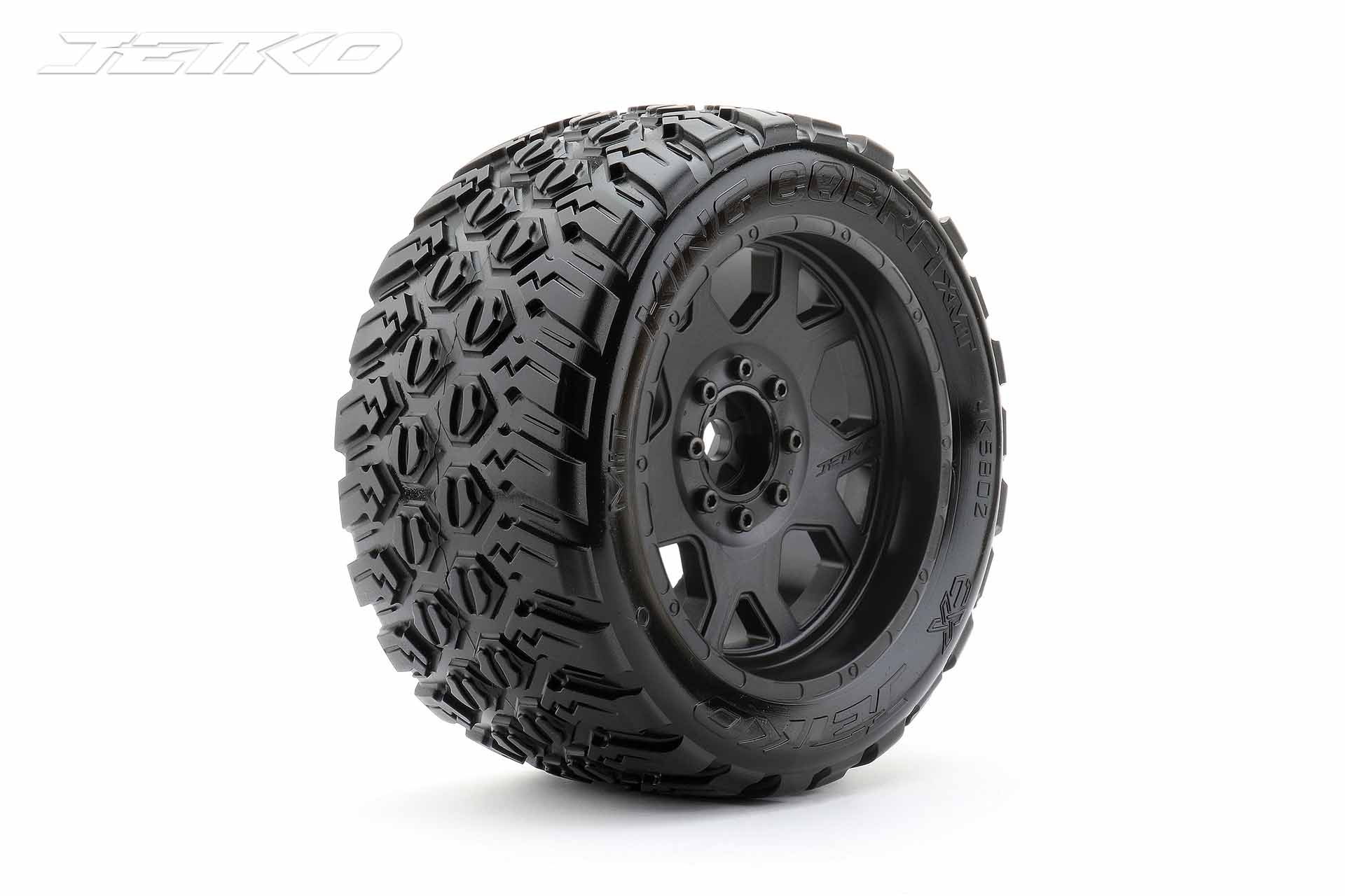 Jetko EX Tyre King Cobra Belted XMT Black Wheel TRX Xmaxx Kraton (2)
