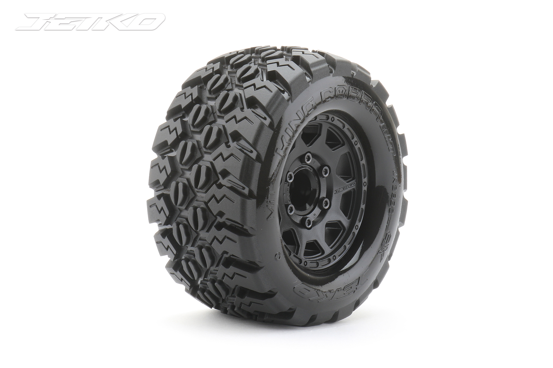 Jetko EX Tyre MT King Cobra Black Wheel 2.8" Hex 12-14-17mm (2)