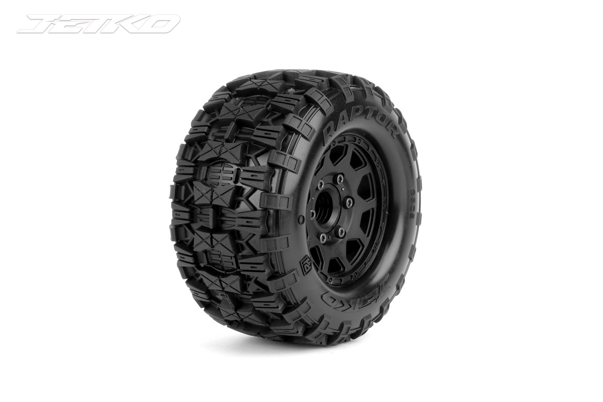 Jetko EX Tyre MT Raptor Black Wheel 2.8" Hex 12-14-17mm (2)