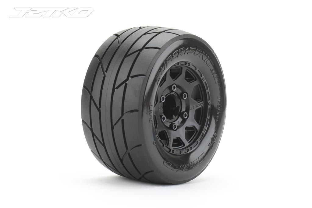 Jetko EX Tyre MT Super Sonic Black Wheel 2.8" Hex 12-14-17mm (2)