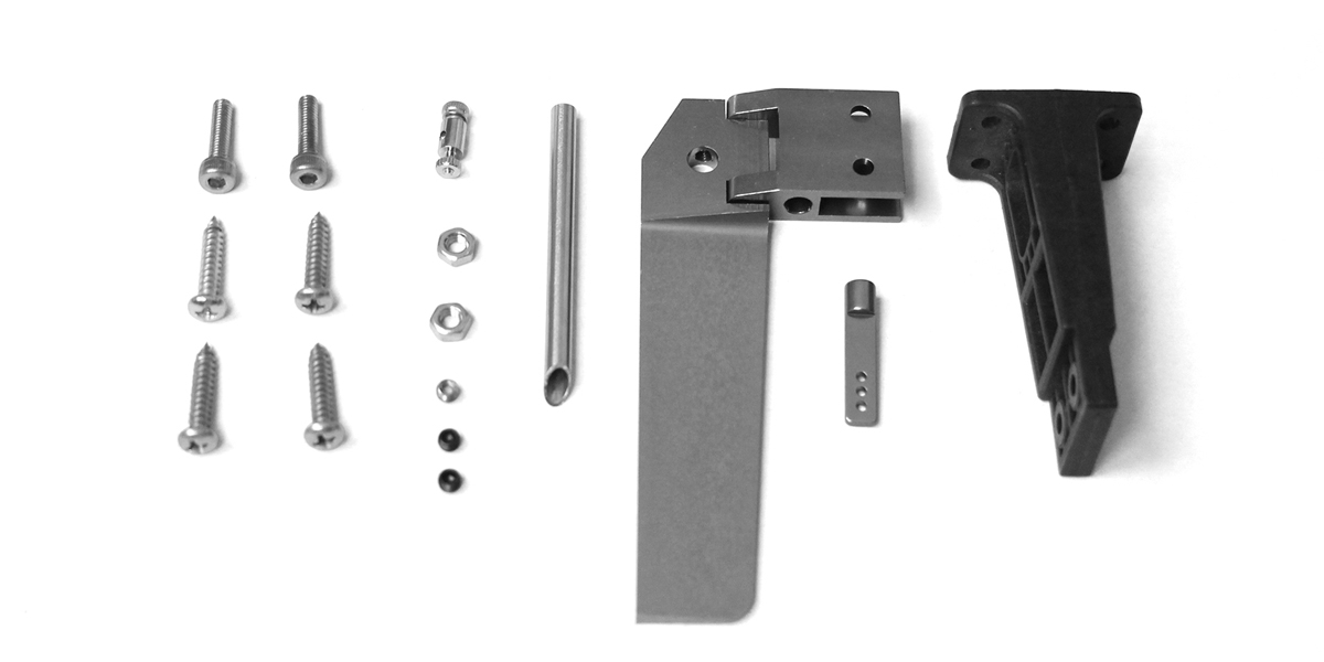 Joysway Alpha Alu Rudder & Support Set