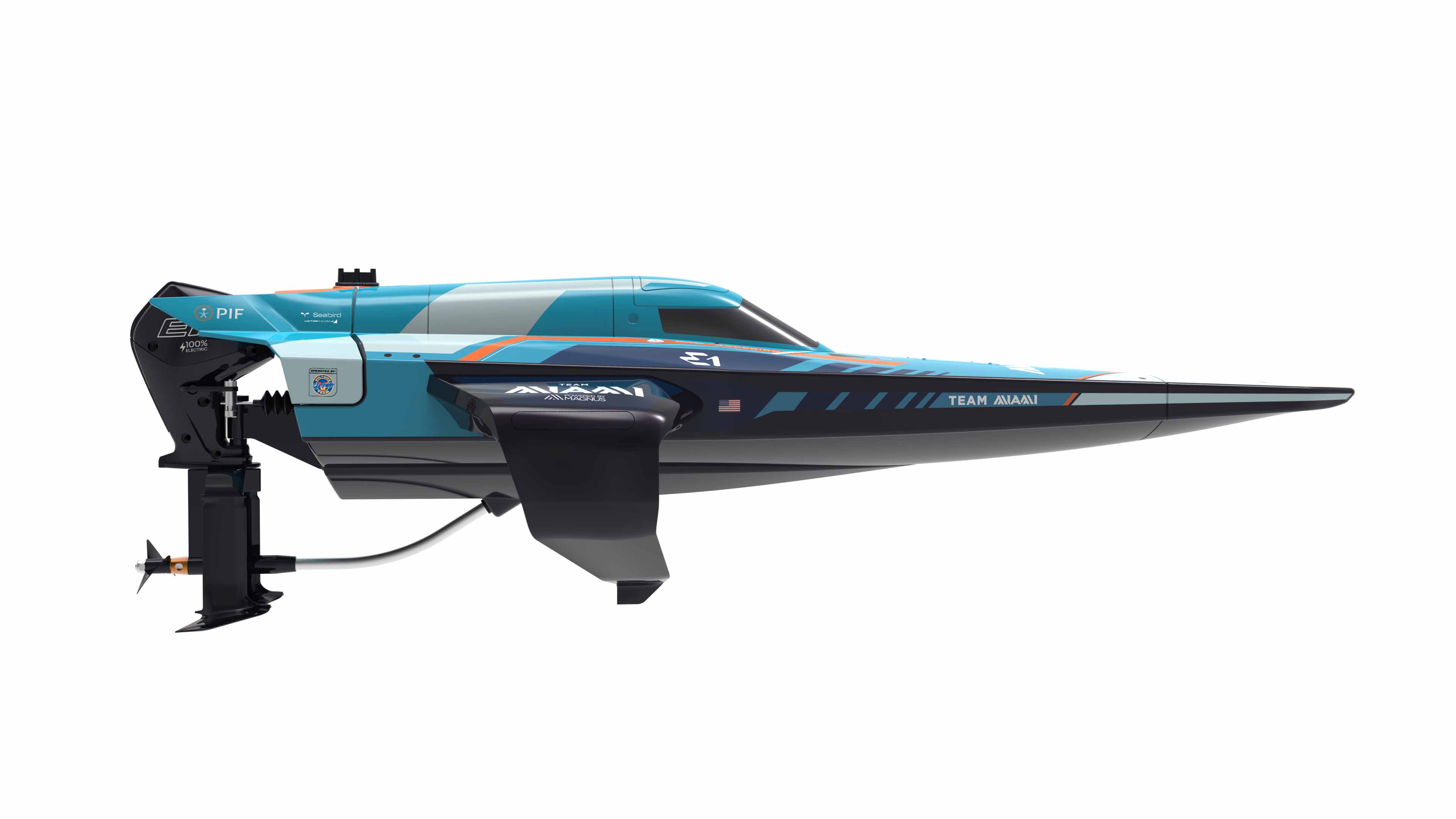Joysway E1 Racebird 1:14 545mm RTR Hydrofoil Boat Team Miami