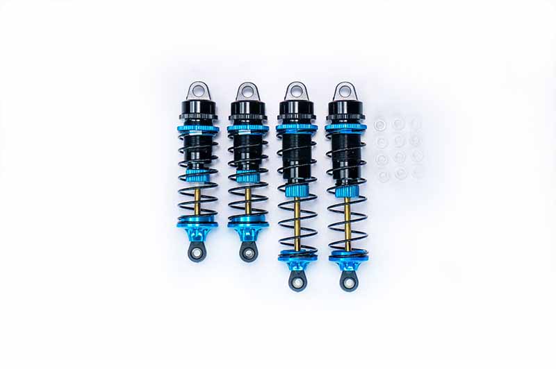 Koswork AE RC10 Big Bore 12mm Buggy Shock Set (F&R) (4) Blue