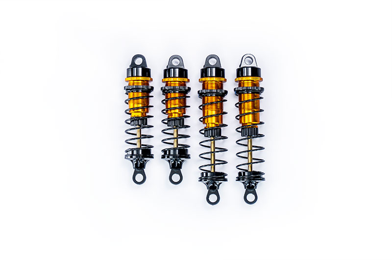 Koswork Big Bore 12mm 1:10 Buggy Shock Set (F&R) (4) Gold/Black