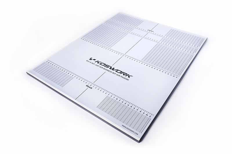 Koswork Pit Setup Board 1:8 Buggy/On-Road (455x570x10mm) Extra Light