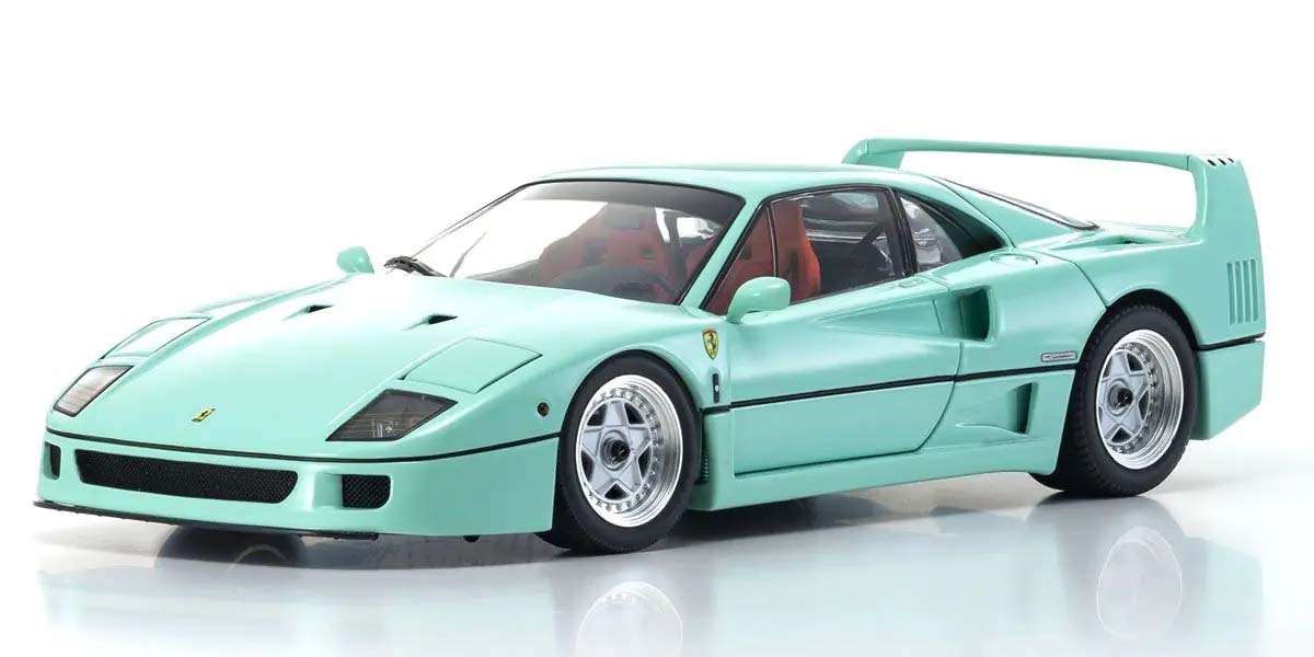 KYOSHO DIE CAST Kyosho 1:18 Ferrari F40 Mint Green 1987 Die-Cast Collection