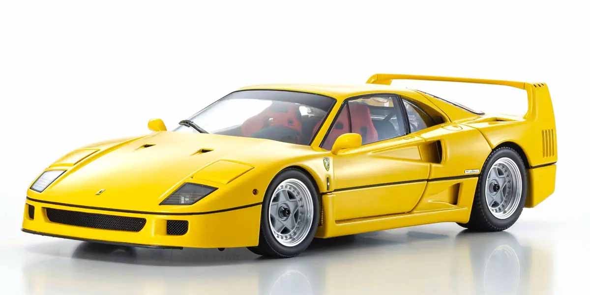KYOSHO DIE CAST Kyosho 1:18 Ferrari F40 Yellow 1987 Die-Cast Collection