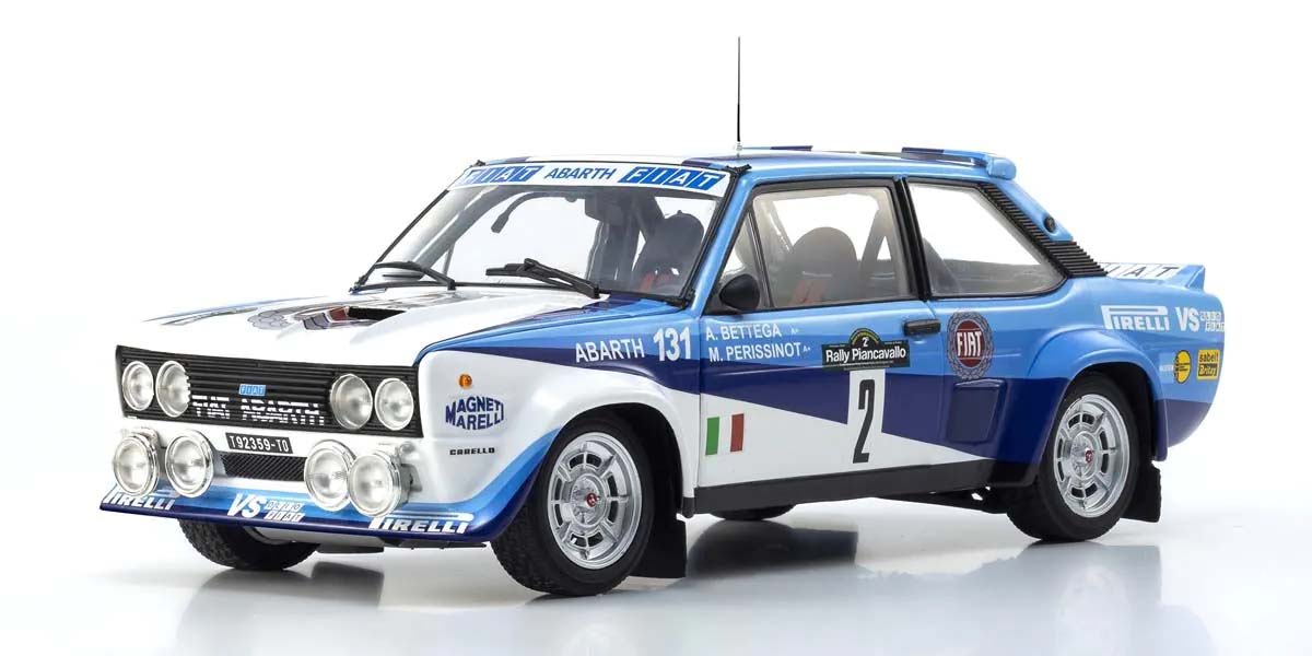 KYOSHO DIE CAST Kyosho 1:18 Fiat 131 Abarth A.Bettega Winner Piancavallo 1981 Nr.2